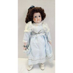 Vintage 80's Porcelain Doll Chatelaine Fine Collectible Doll with original Box